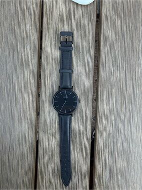 Cluse Black Minimalist Watch Genuine Leather Strap Matte Black Women’s Watch